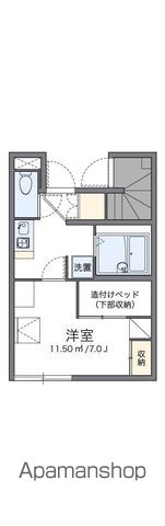 和歌山市北出島のアパートの間取り