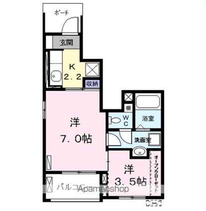 クリエイティブ[2K/30.85m2]の間取図