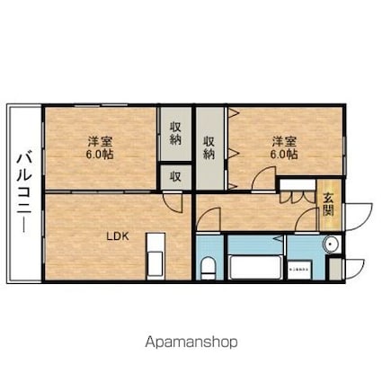 ニューポートマンション[2DK/55.86m2]の間取図