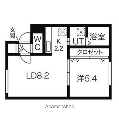 キューブ中の島2・3Nの間取り写真