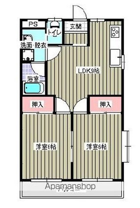 サン・オーレ城北[2DK/50.05m2]の間取図
