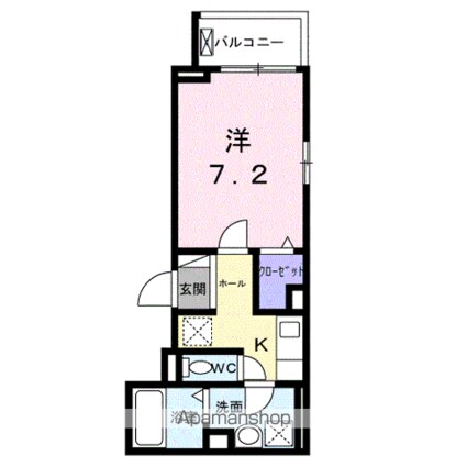 エルグ２[1K/26.95m2]の間取図