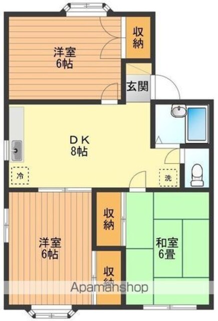 たちばな（橘）[3DK/52.99m2]の間取図