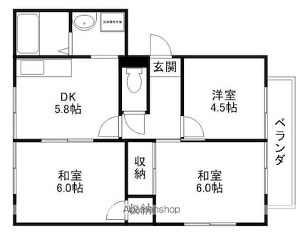 フレグランスＭＳ[3DK/51.23m2]の間取図