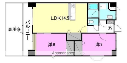 フォーレスト２[2LDK/63.61m2]の間取図