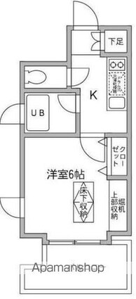 ラクラス木場公園[1K/20.79m2]の間取図