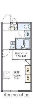 レオパレスフローラル[1K/23.18m2]の間取図