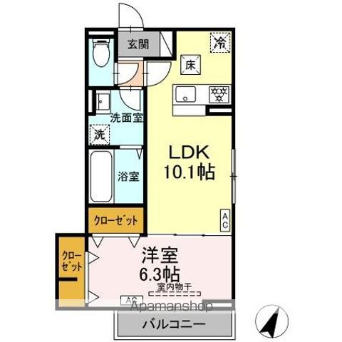 ＤーＲＯＯＭ東平山の間取り