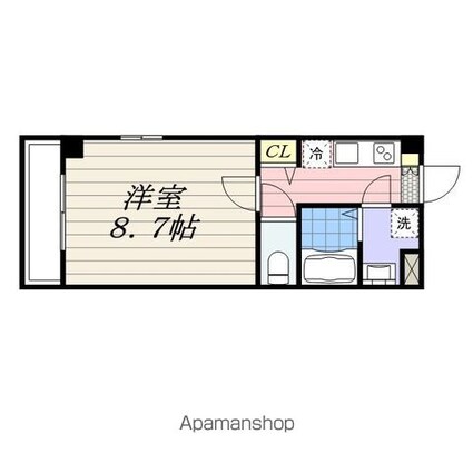 千葉県千葉市中央区本町１丁目[1K/25m2]の間取図