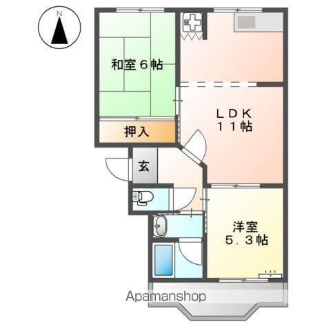シャトー栗原の間取り写真