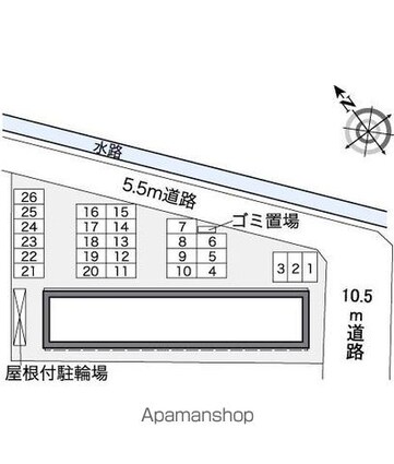 レオパレスＯｃｅａｎＢｌｕｅⅡ[1K/23.61m2]の配置図