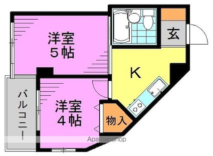 ＮＹマンション[2K/29.22m2]の間取図
