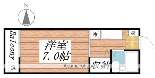 レジデンス小松原[1K/19.35m2]の間取図