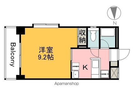 加島ビル[1K/28.6m2]の間取図