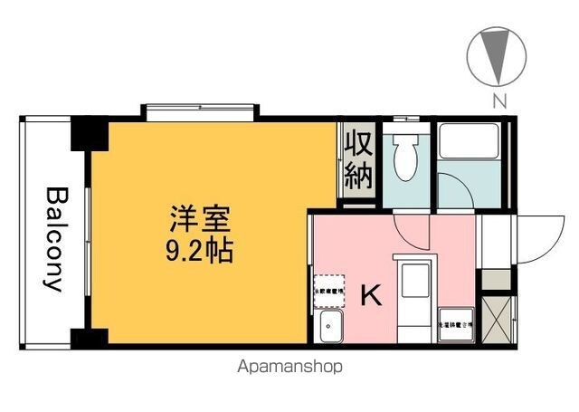 広島県広島市南区宇品神田５丁目[1K/28.6m2]の間取図