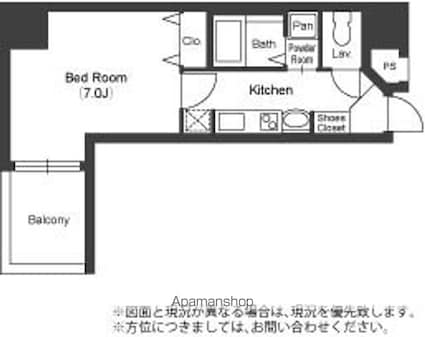 愛知県名古屋市中区千代田１丁目[1K/24.38m2]の間取図