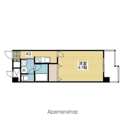 ｆｏｒｔｅ本町Ⅳ[1K/29.41m2]の間取図
