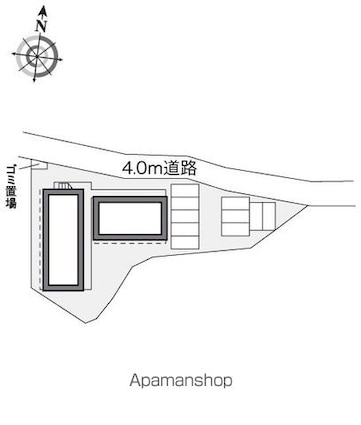 レオパレスＲ・Ｏ[1K/19.87m2]の配置図