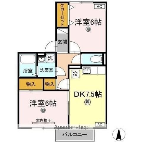 クレスト諏訪Iの間取り写真