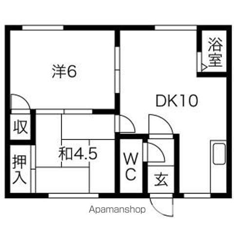 明星マンションDの間取り写真