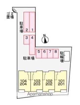 ティファニー　Ⅰ[2LDK/56.72m2]の配置図