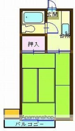 コーポさわ[1K/21.53m2]の間取図