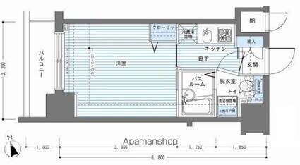 レジディア銀座東[1K/21.76m2]の間取図