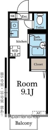 グレイス幕張Ｂ棟[1R/20.79m2]の間取図