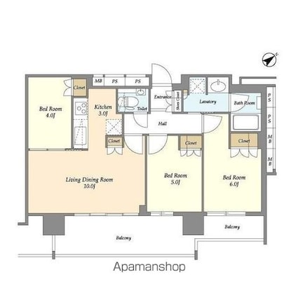 新日本ＥＸビル[3LDK/61.42m2]の間取図