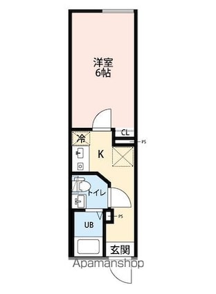 ＧＲＡＺＩＡ高円寺北[1K/19.38m2]の間取図