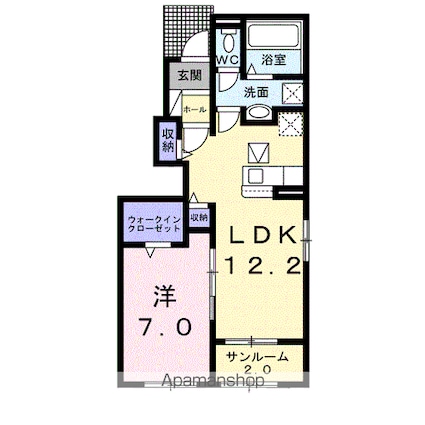アラドハント　Ｄ[1LDK/50.08m2]の間取図