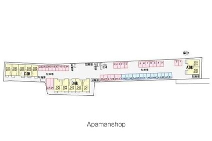 ルーベル春日Ｂ[1LDK/45.82m2]の配置図