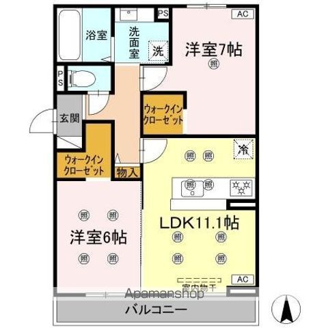 クランツ古川西 A棟の間取り写真