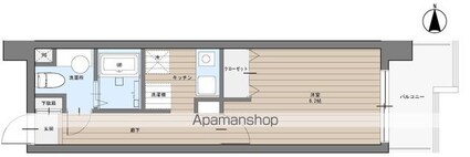 ＣＡＶＡＮＡ東駒形[1K/23.85m2]の間取図