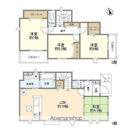 Ｋｏｌｅｔ八王子川口１８[4LDK/93.36m2]の間取図