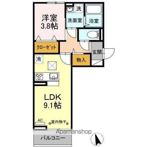 ボヌール Hの間取り写真