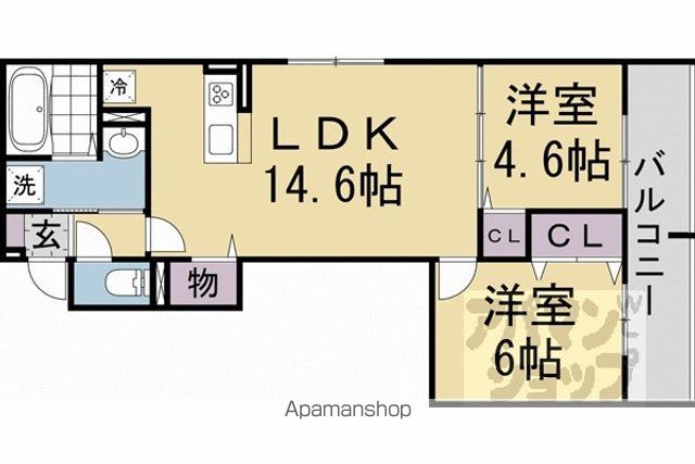 GRAMM北浜の間取り写真