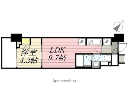 パークアクシス押上レジデンス[1LDK/32.71m2]の間取図