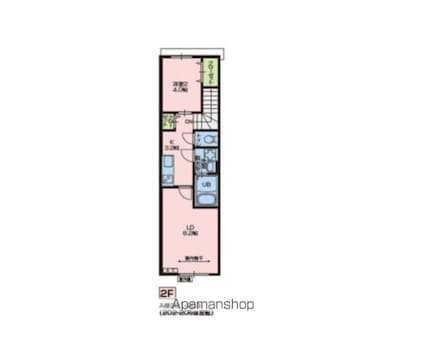 Ｐｏｒｔｅ　Ｂｏｎｈｅｕｒ　Ⅳ　Ａ棟（ポルトボヌール４）[1LDK/42.48m2]の間取図