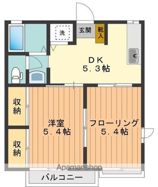 グレース・柏[2K/36m2]の間取図