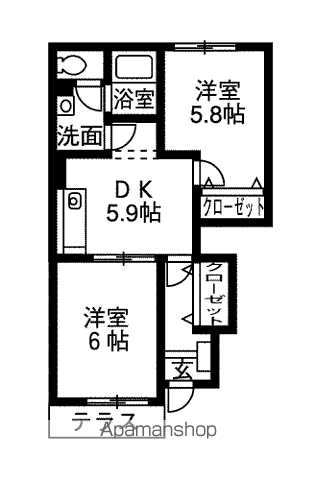 イースト スクエア Aの間取り写真