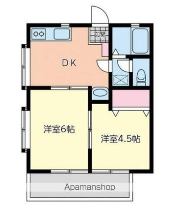 ニューピアパークⅠ　ＡＢＣＤ[2DK/35m2]の間取図