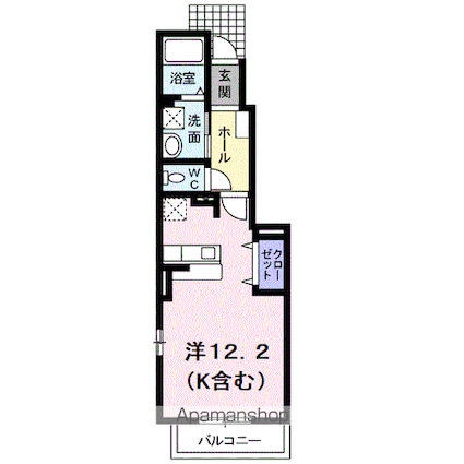 ベルミニヨン[1R/32.9m2]の間取図