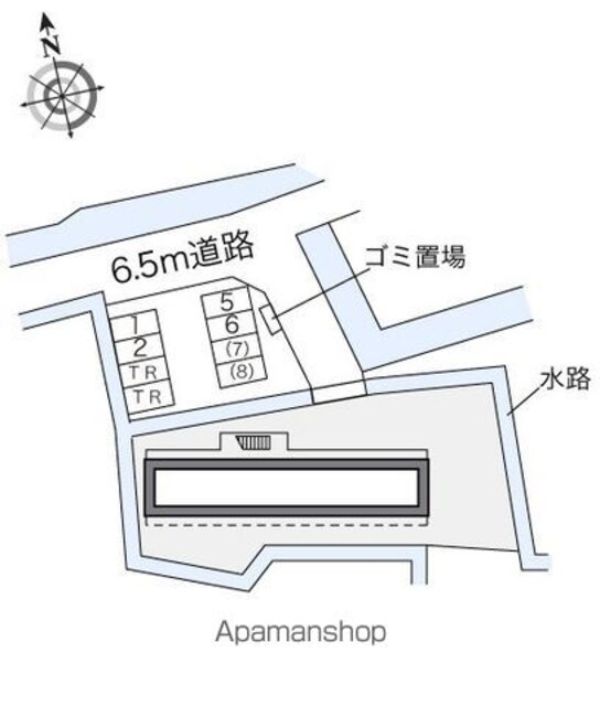 レオパレスアクア[1K/19.87m2]の配置図