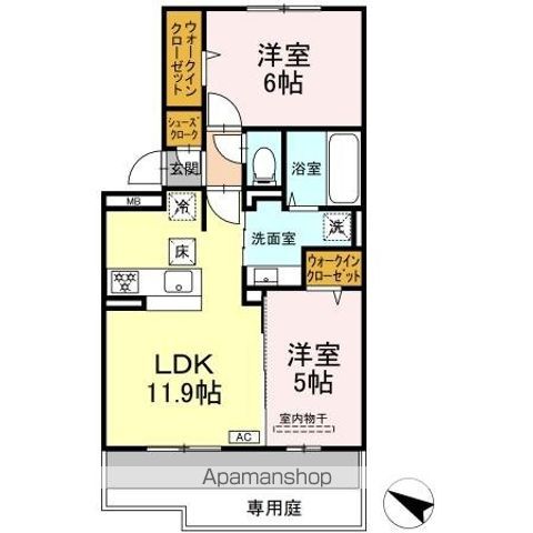 DーROOMパークサイド吉塚の間取り写真