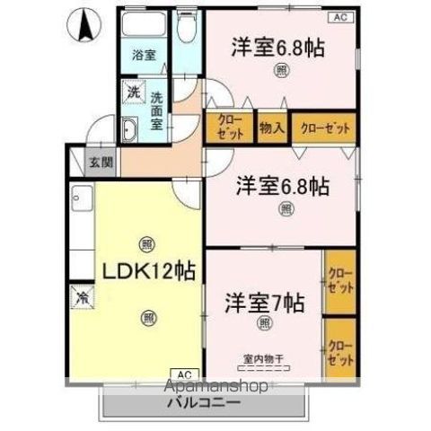 ルミナス山城 A棟の間取り写真