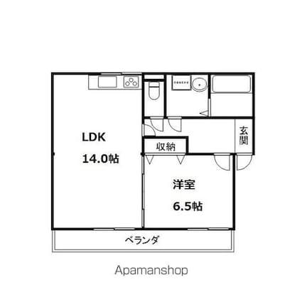 ハイツＦｏｒＹｏｕ１号館[1LDK/51.06m2]の間取図