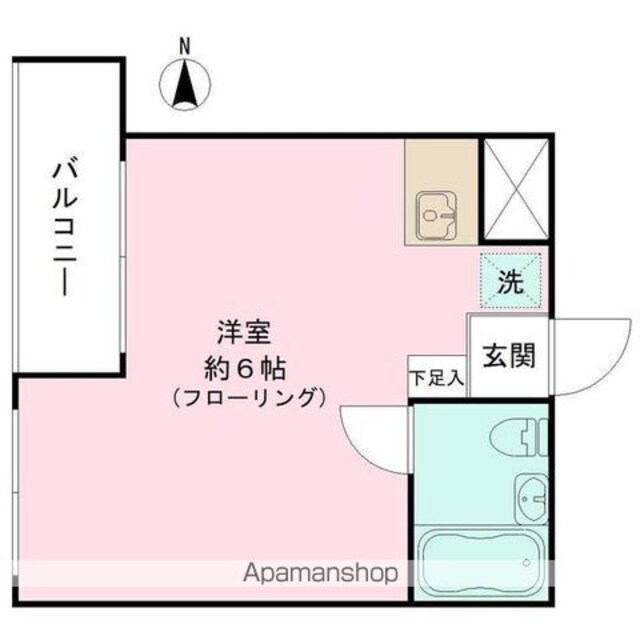 シティパレス中野野方[1R/16.24m2]の間取図