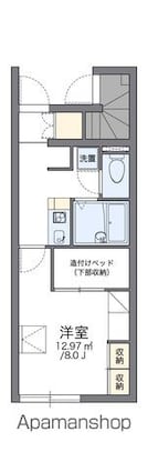 レオパレスさくらんぼⅡ[1K/23.61m2]の間取図