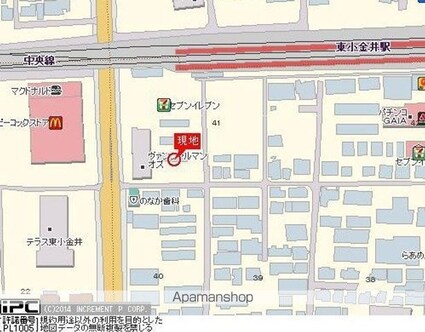 東京都小金井市東町４丁目[1K/16.91m2]の周辺